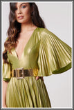 Forever Unique Misse Pleated Maxi - Lime