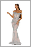Portia and Scarlett Christy Gown - Silver / Nude