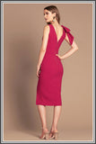 Milana Midi Dresses in Magenta / Pink