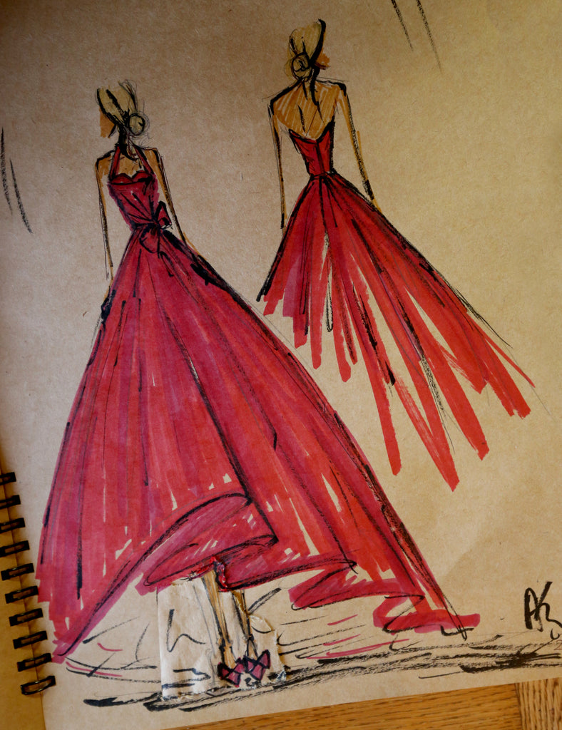 alexandra king dress sketch