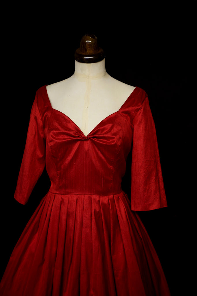 red silk dress alexandra king