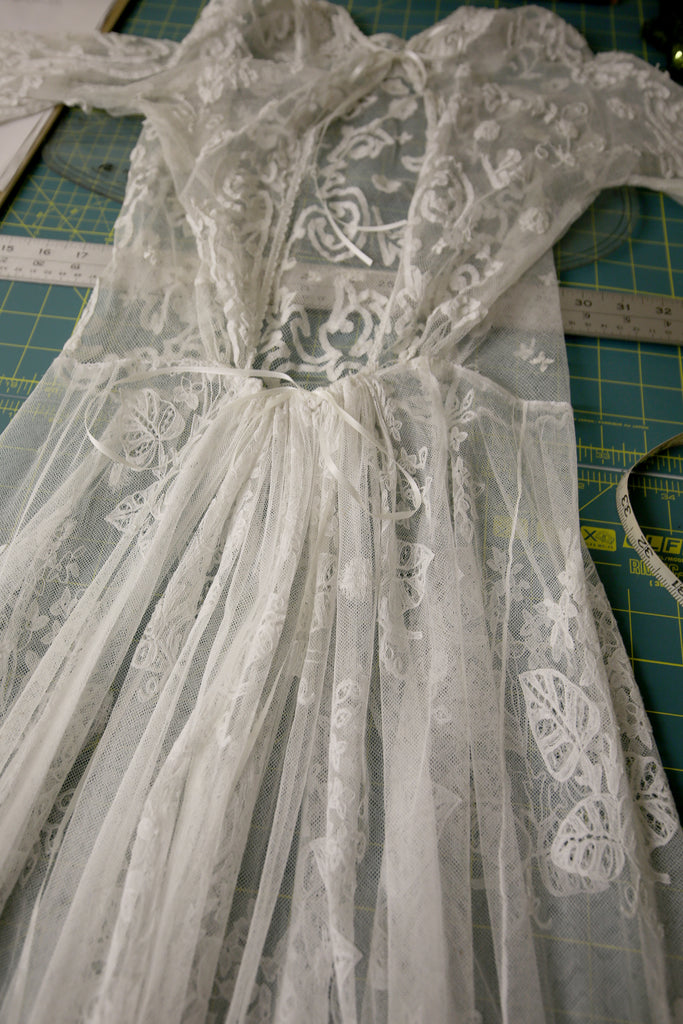 edwardian lace wedding dress