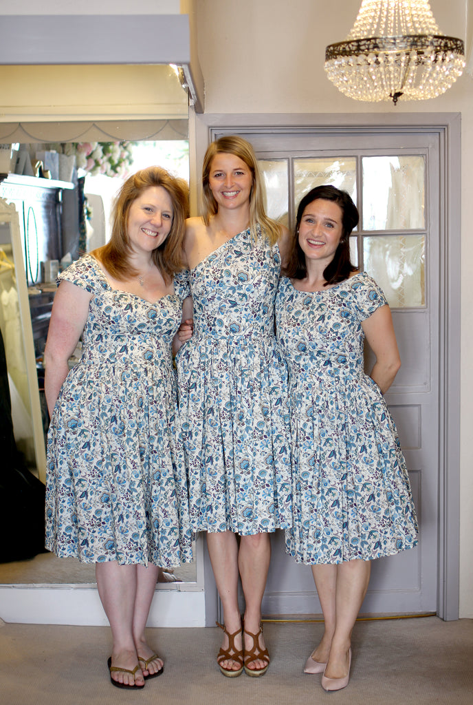 Liberty print bridesmaids dresses