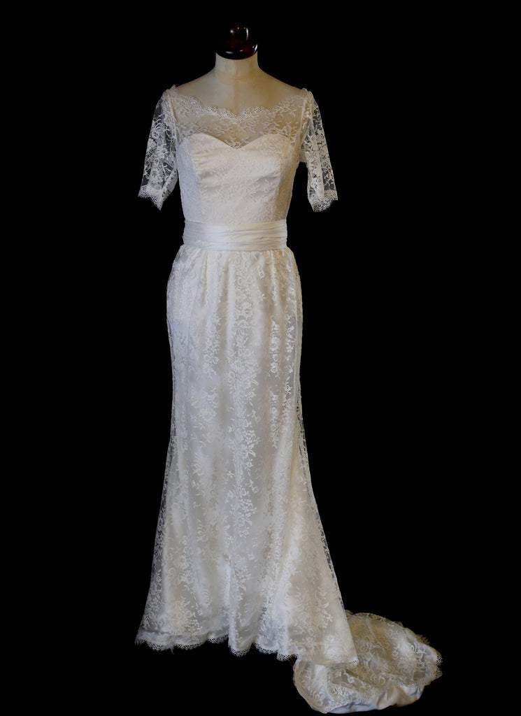 french lace wedding dress by Alexandra King 