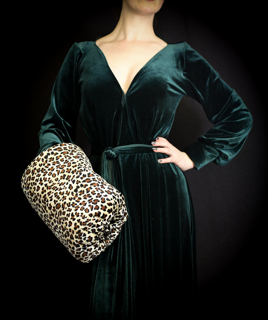 alexandra king green velvet vamp dress