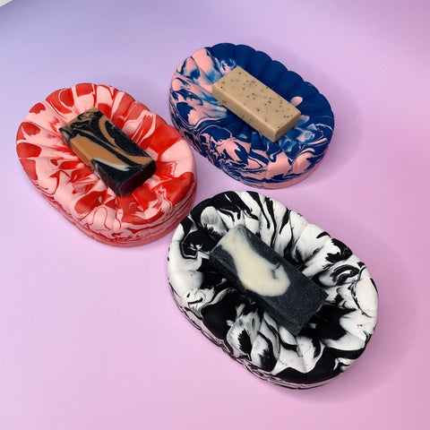 Jesmonite Scalloped Soap Dish