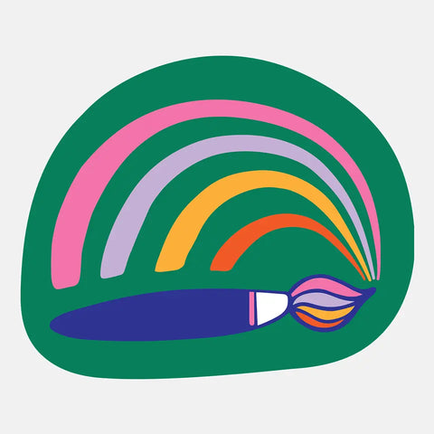Brush Rainbow Sticker