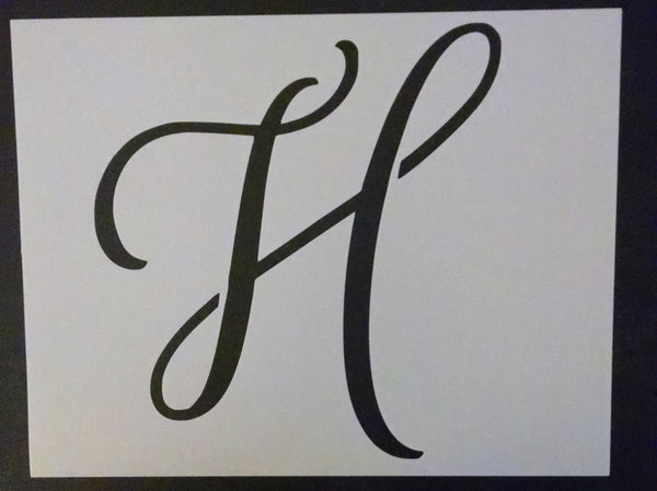 Big Script Cursive Letter H - Stencil – My Custom Stencils