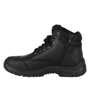 zip and lace safety boots