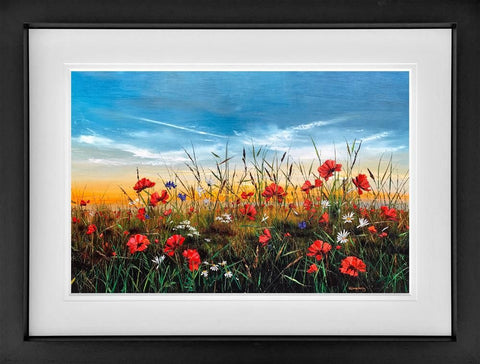 Poppy Love framed limited edition print by Kimberley Harris from Artworx Gallery