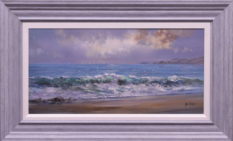 Shoreline framed original painting by Allan Morgan from Artworx Gallery