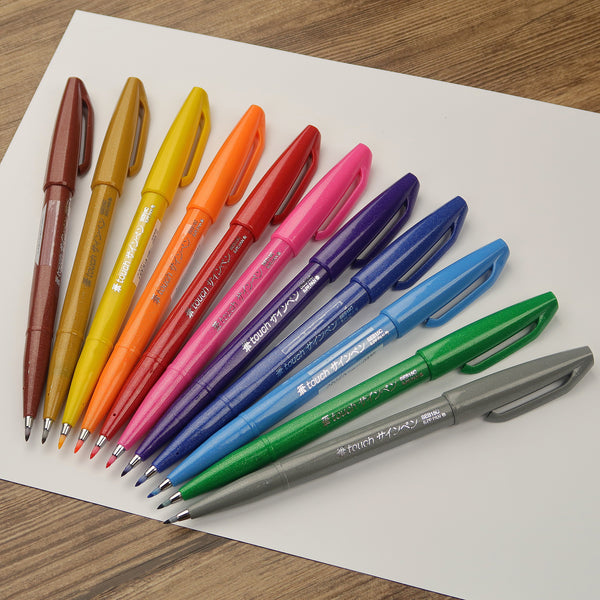 3 Best Small-nib Brush Lettering Pen for Beginners -Pentel fude touch brush pen 