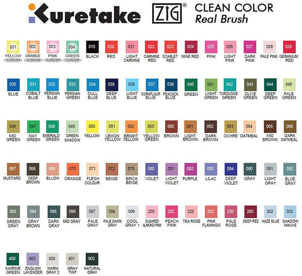 Kuretake ZIG Clean Color Real Brush Pen