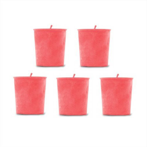 Raspberry Scented Handmade Soy Candles – 5 Pack