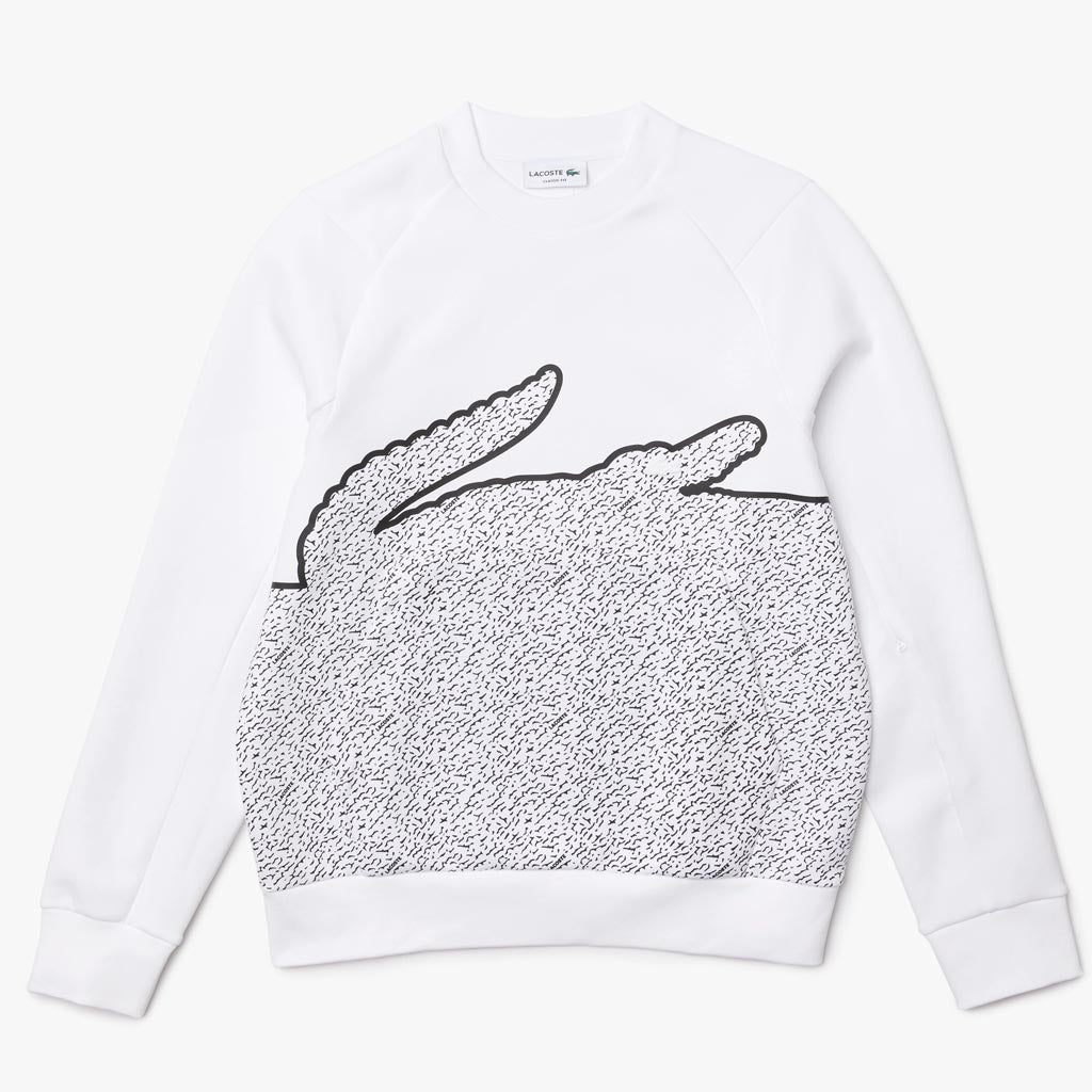 lacoste sweatshirt white