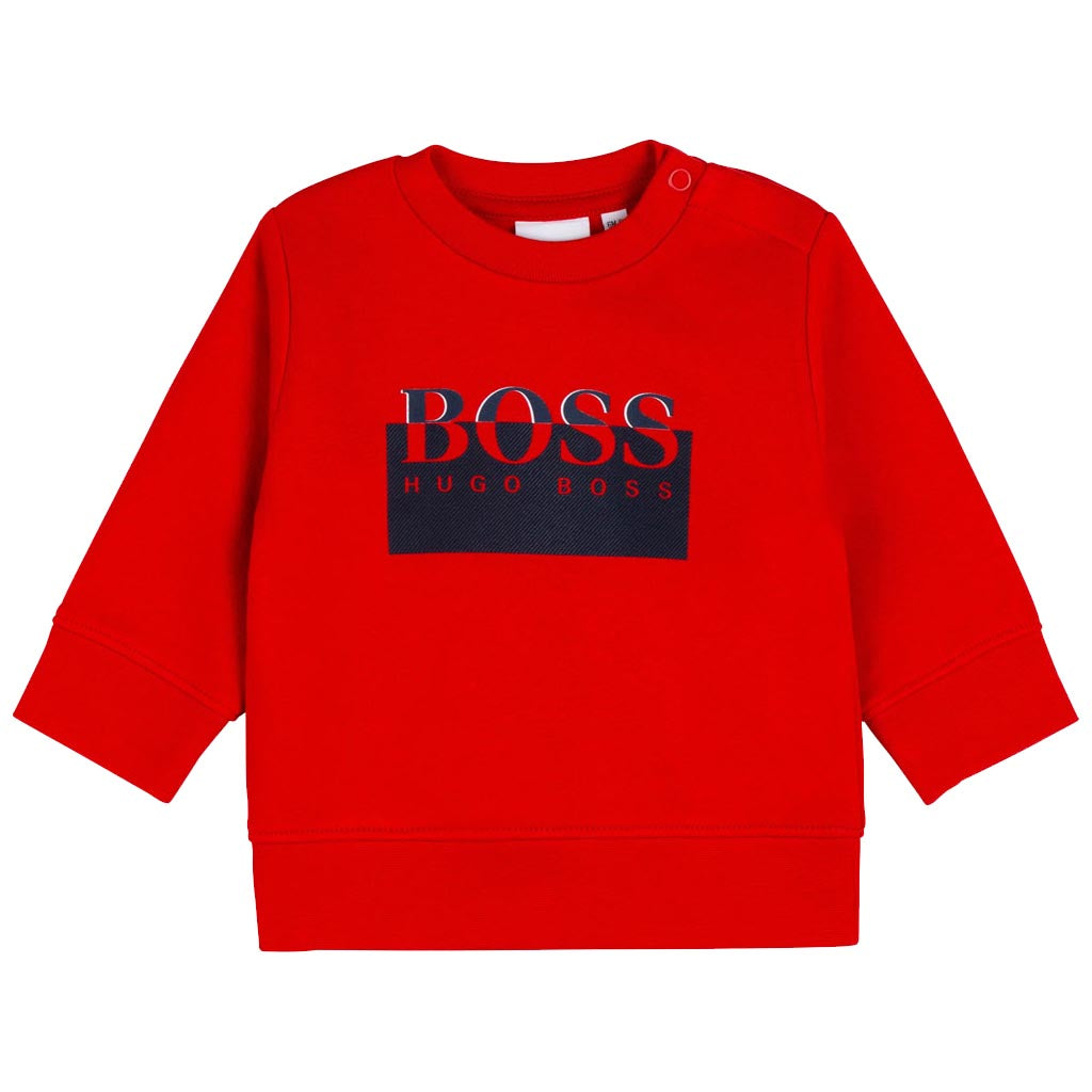 hugo boss sweatshirt red