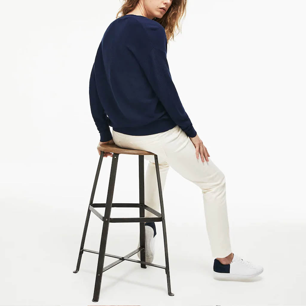 lacoste women's v neck sweater