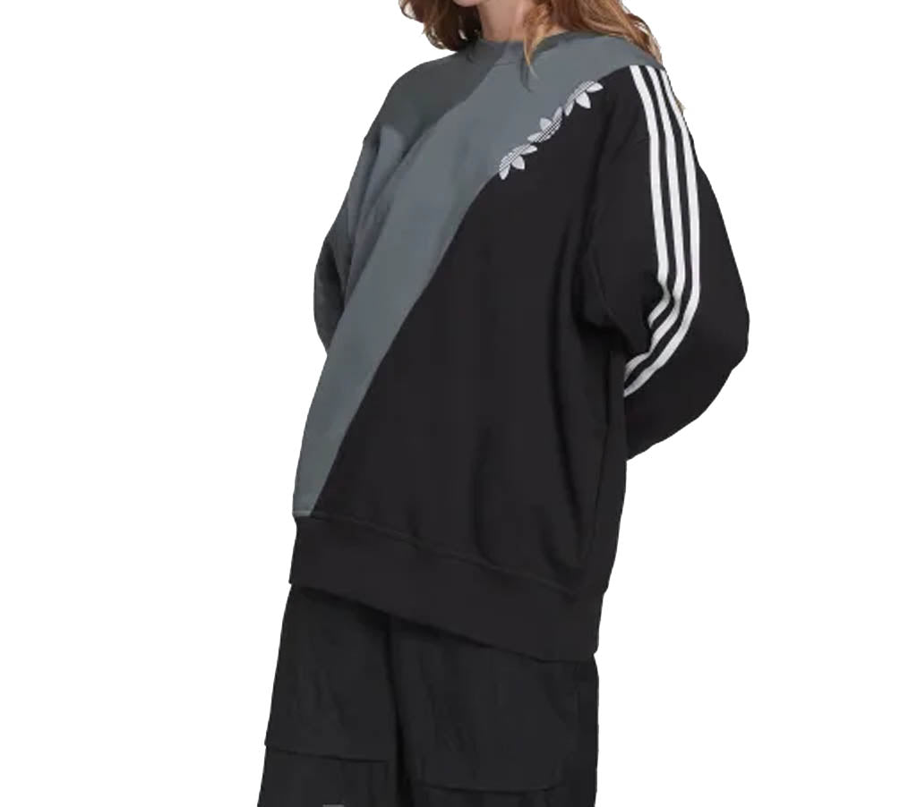 women's adidas originals adicolor sliced trefoil crewneck sweatshirt