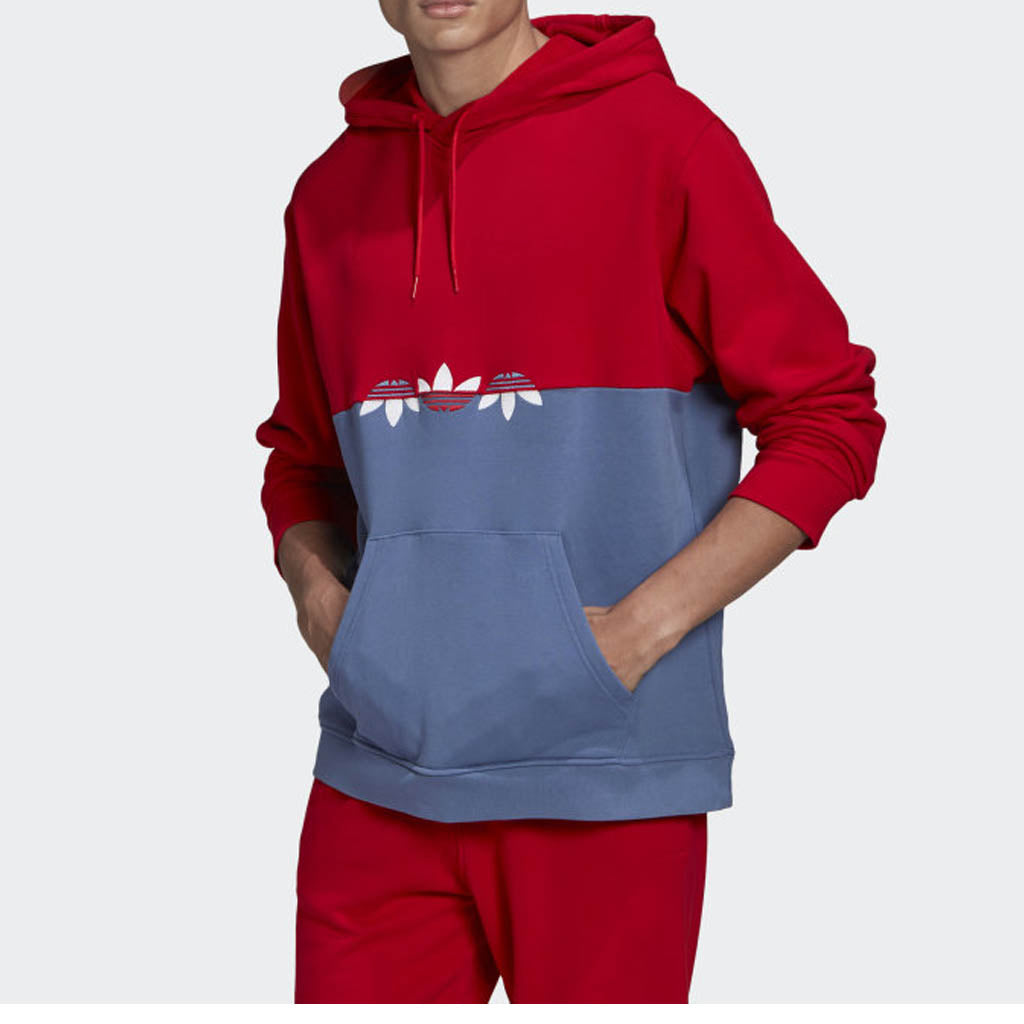 adidas red and grey hoodie