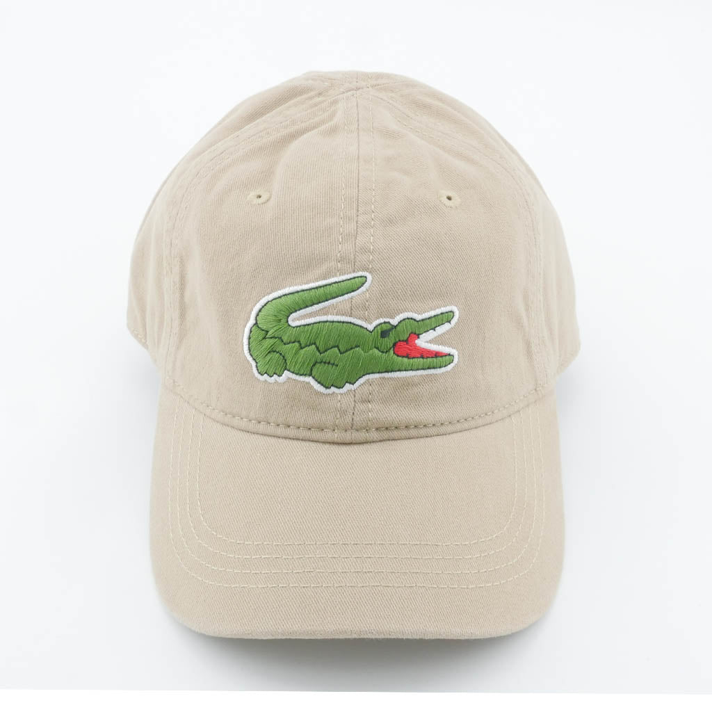 beige lacoste hat