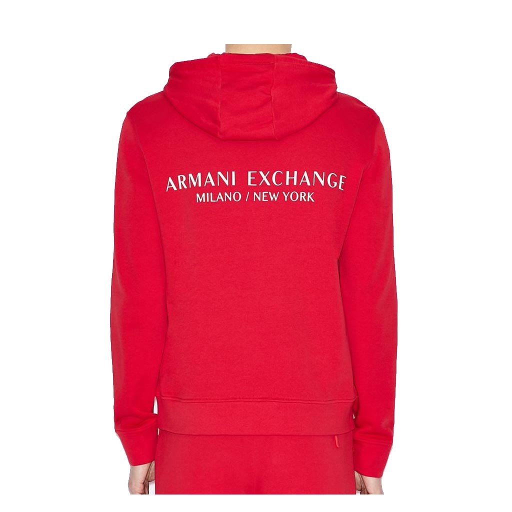 red armani sweatshirt