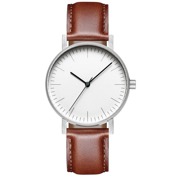 brown band watch