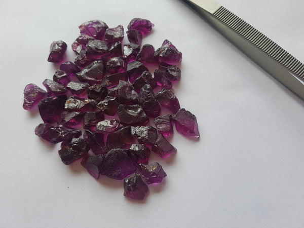 A selection of Mozambique Purple "Grape" Garnet offered to our friends over at Nomad's