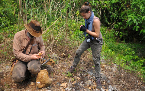 Victoria and Vincent Pardieu Hunting for Rubies on a Field Expedition in Vietnam in 2014.