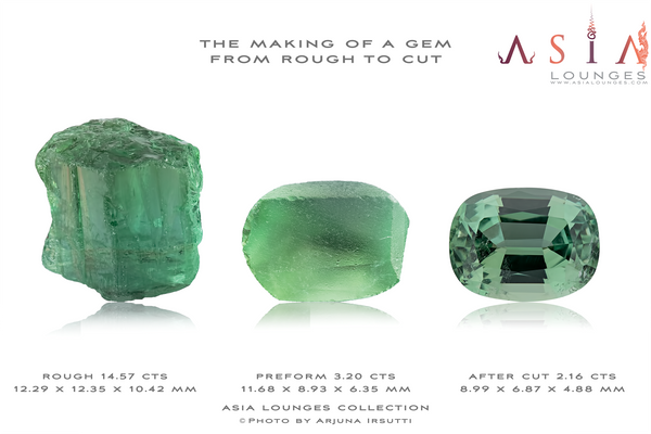 Example of the cutting of a Tourmaline