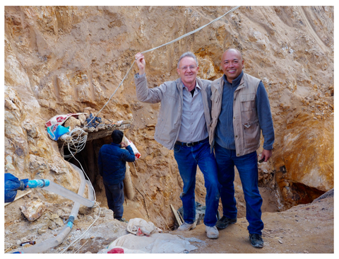 Jeff Bergman and Ko Choo at his Baw Mar Sapphire mine in Burma
