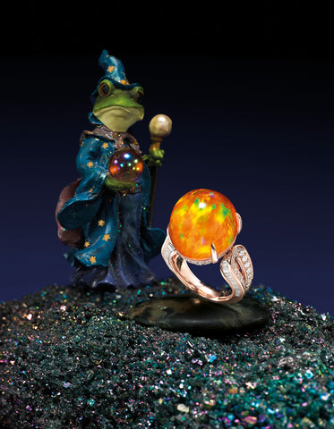 Opal and Diamonds ring by Stewart Young