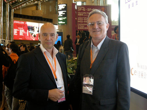 Dmitry Zyubenko and Jeffery Bergman at the Hong Kong Gem Show