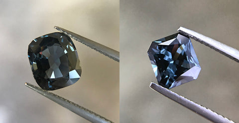 A Burmese Grey Spinel that has been recut from a “native cut”