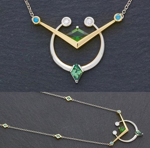 Sapphire and diamond pendant – image courtesy of Raintree