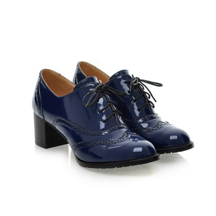 mid heel oxford shoes