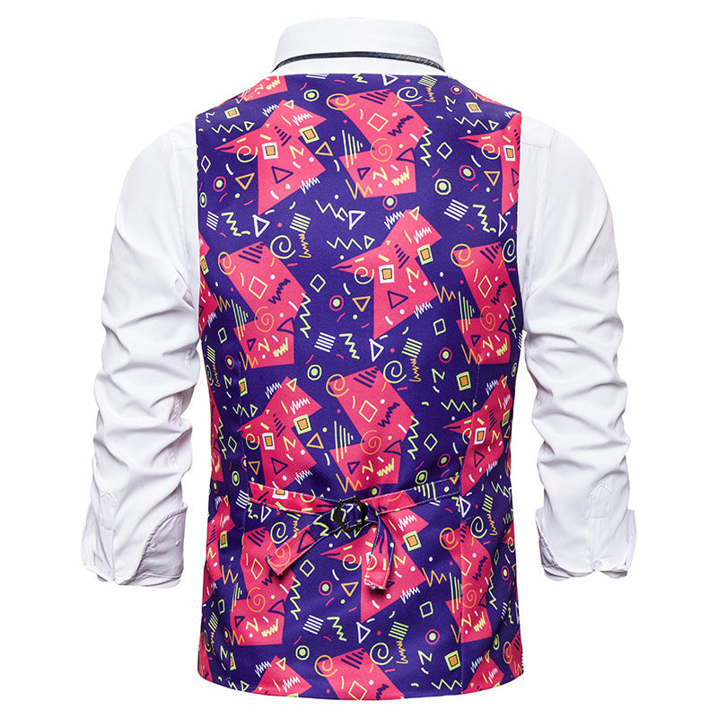 Men's Christmas 3D Printed Holiday Vest Waistcoat