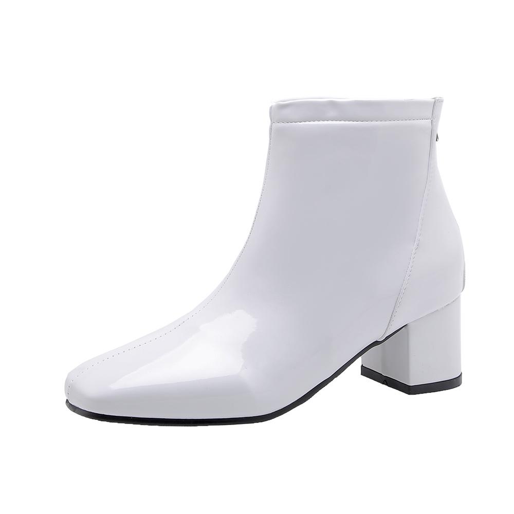 Woman's Patent Leather Ankle Boots