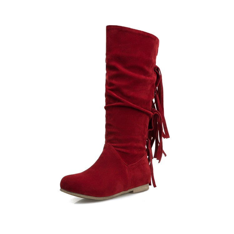 Tassel Mid Calf Boots for Women's