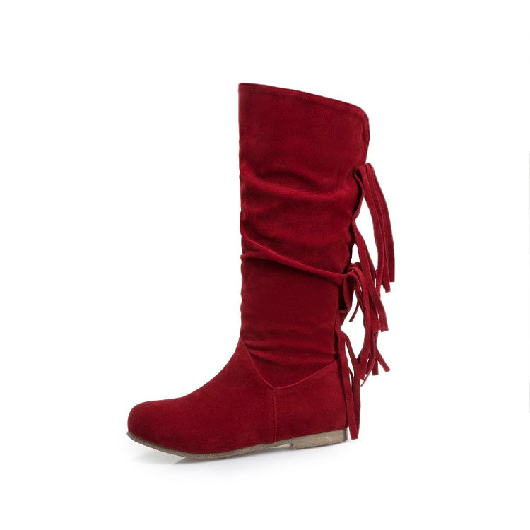 Tassel Mid Calf Boots for Women's