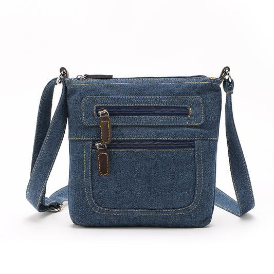 Vintage Zip Denim Cowboy Shoulder Bags for Women 2753