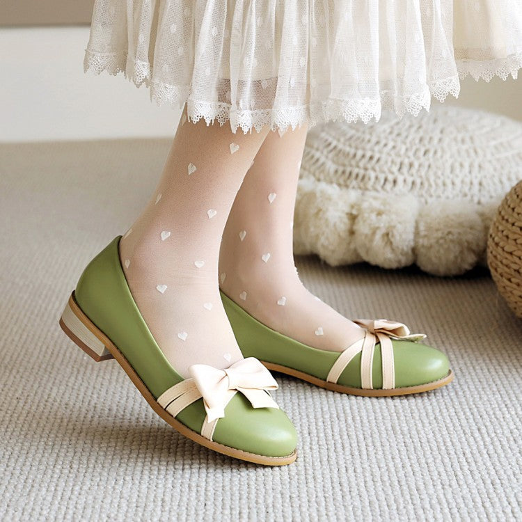 Women's  Bow Tie Flats Mary Jane Shoes