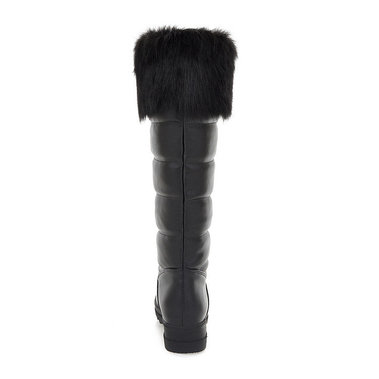 Fur Platform Snow Boots Knee High Boots for Women 5971