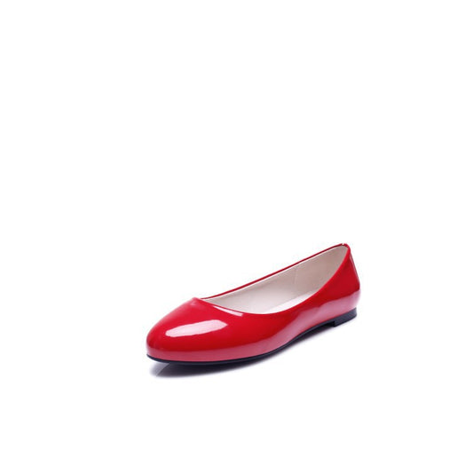 Patent Leather Women Flat Shoes 7216