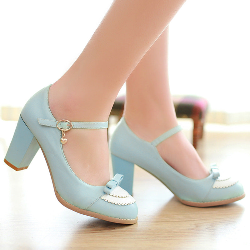 Ankle Straps Knot Women High Heels Shoes 6384