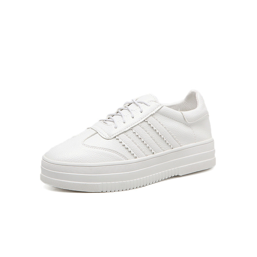 Genuine Leather Casual White Sneaker 