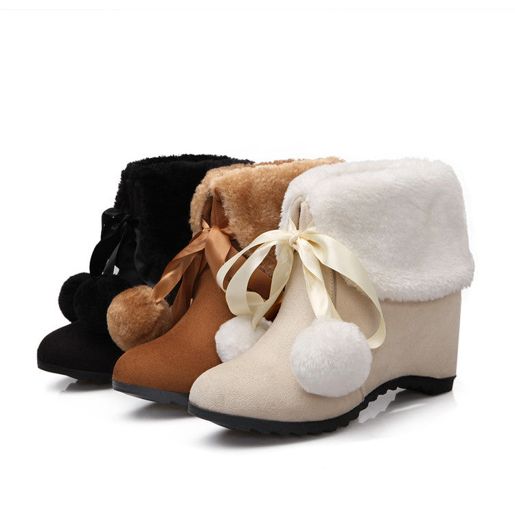 winter boots with wedge heel