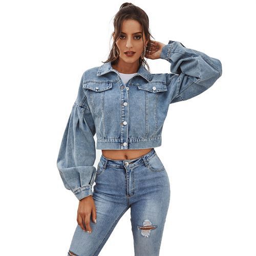 All-matched Elegant Casual Loose Denim Short Women Jackets