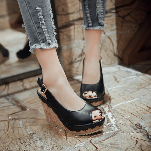 Women's Slingbacks Platform Wedges Sandals
