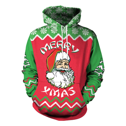 Santa Print Hoodie