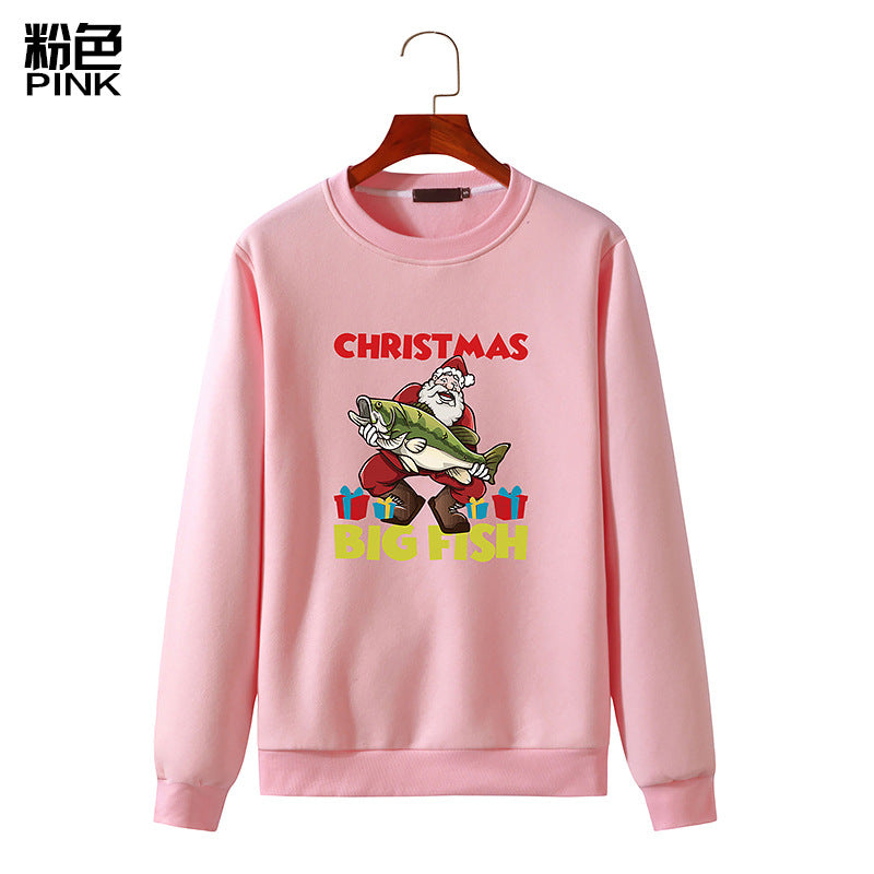 Men's Christmas Santa Printed Long Sleeve Sweatshirt